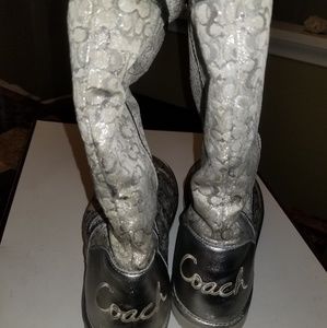 silver boots